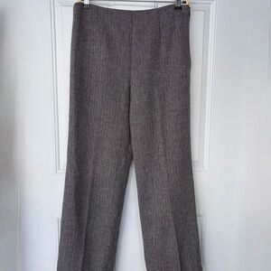 •Talbots• Black & White Herringbone Wool Blend Dress Pants – Size 10